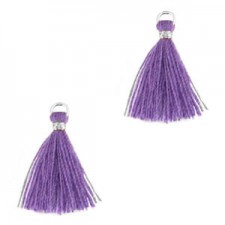 Quaste Ibiza Style 1.5cm Silver - chive blossom purple